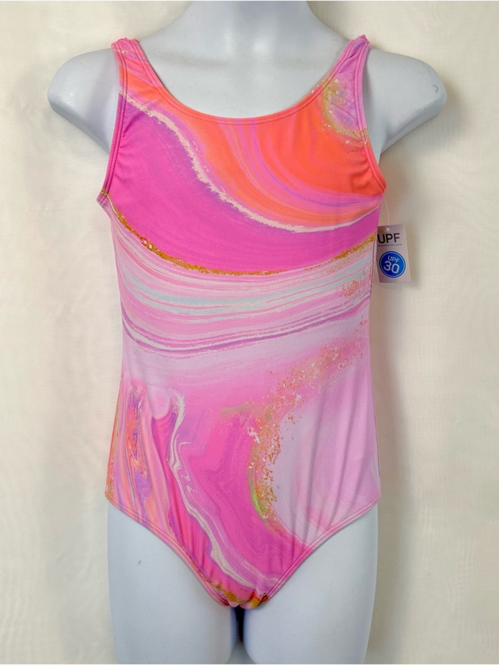 New Kids Pink One Piece Tank Style Swimsuit / Size 11/12